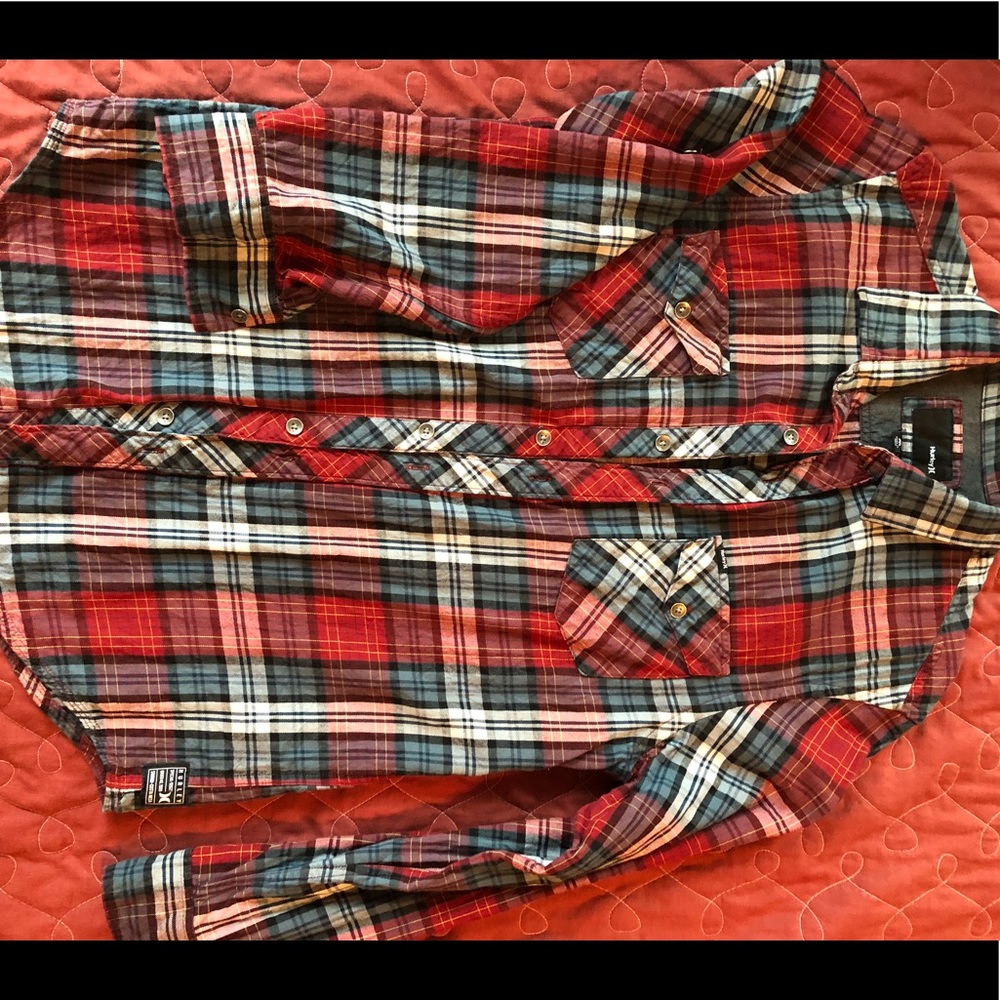 Hurley Plaid Button Up